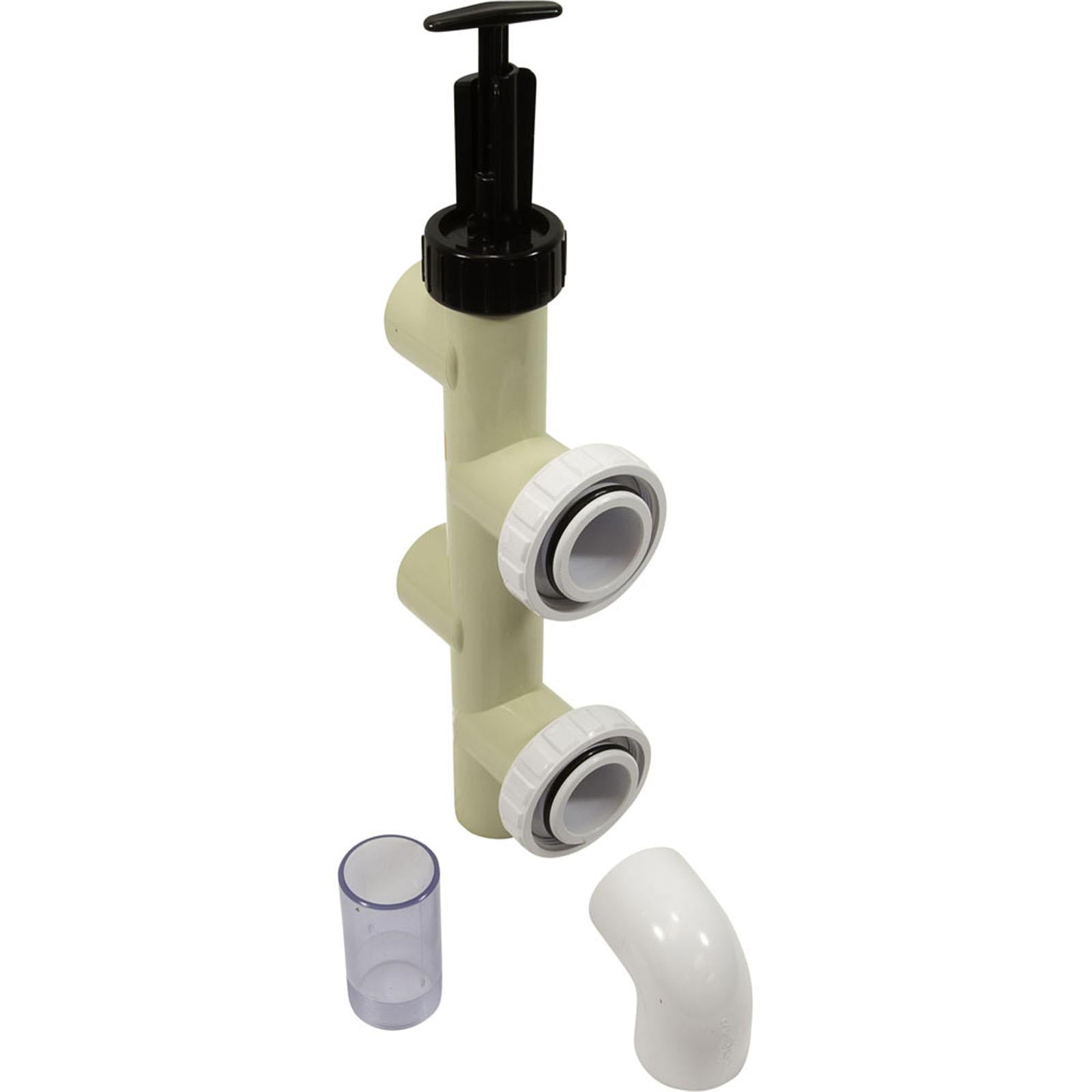 Custom Molded Products Push Pull Valve, Pentair PacFab, 2" Slip, PVC, Generic