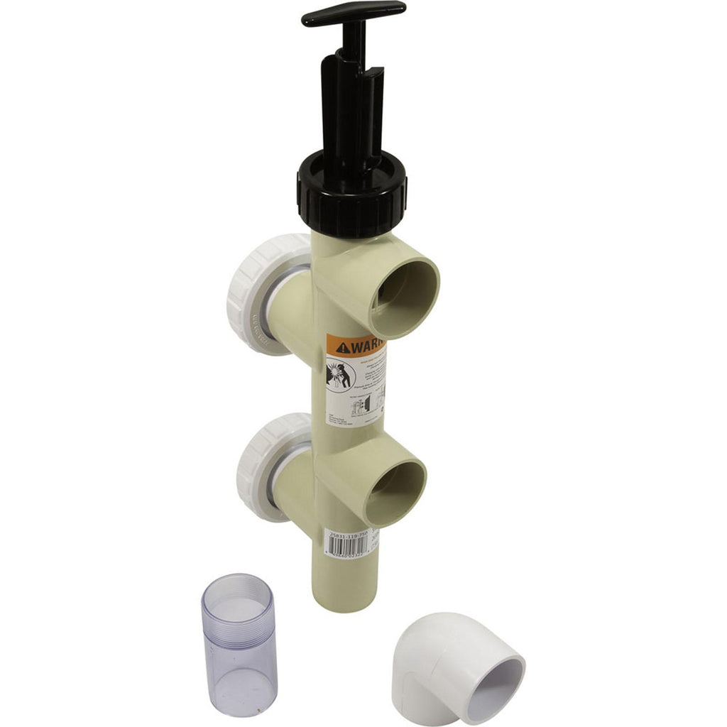 Custom Molded Products Push Pull Valve, Pentair PacFab, 2" Slip, PVC, Generic