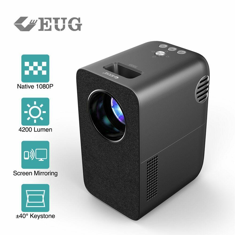 portable mini wifi projector native 1080p home theater airplay wireless movie tv
