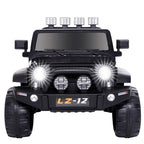 Zimtown 12V Ride On Car Kids SUV Electric Battry Powered Truck w/ Remote Control, 3 Speeds, LED Lights, MP3 - Black