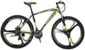 Eurobike X1 Mountain Bike 17 Inch Steel Frame 21 Speed 27.5 Inch K Wheel Mountain Bicycle Blackyellow