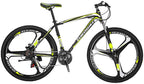 Eurobike X1 Mountain Bike 17 Inch Steel Frame 21 Speed 27.5 Inch K Wheel Mountain Bicycle Blackyellow