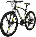 Eurobike X1 Mountain Bike 17 Inch Steel Frame 21 Speed 27.5 Inch K Wheel Mountain Bicycle Blackyellow