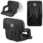 Winnipeg Jets Black Portable Reclining Stadium Seat