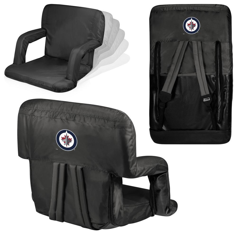 Winnipeg Jets Black Portable Reclining Stadium Seat