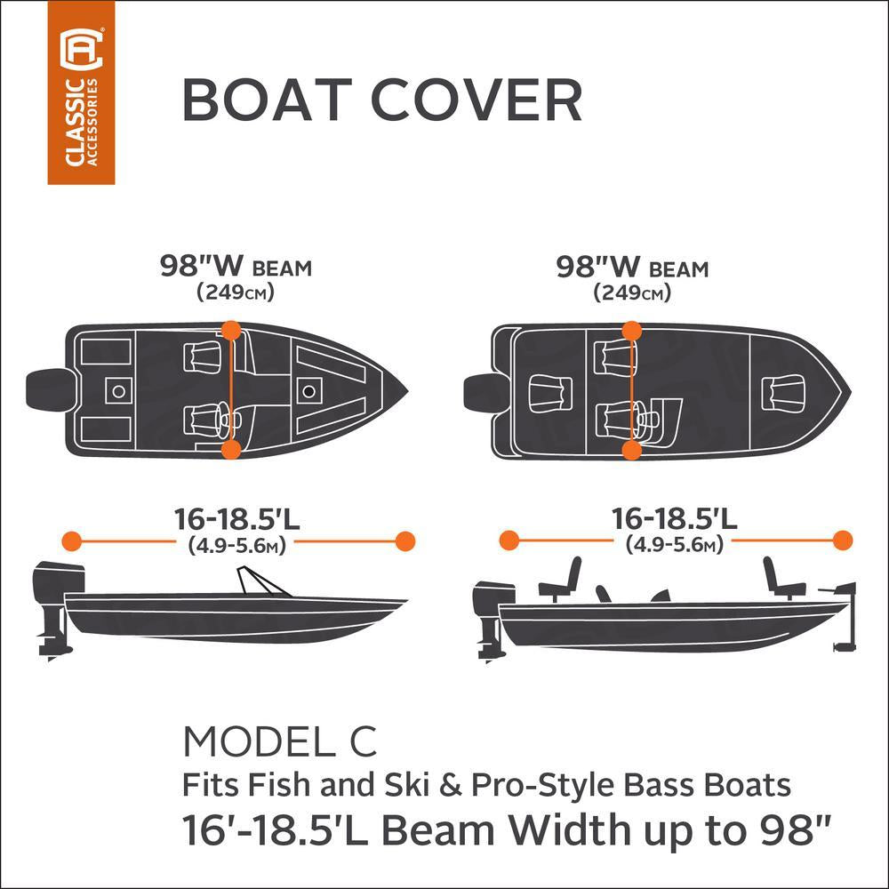 DryGuard Waterproof 16 ft. to 18.5 ft. Boat Cover