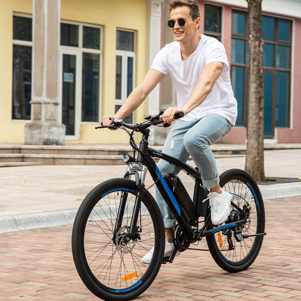 27.5 In. 500W Electric Bicycle, 48V Electric Mountain Bicycle with 10AH Removable Battery, 21-Speed Gear and LCD Display, Commuter Ebike for Adult Men Women