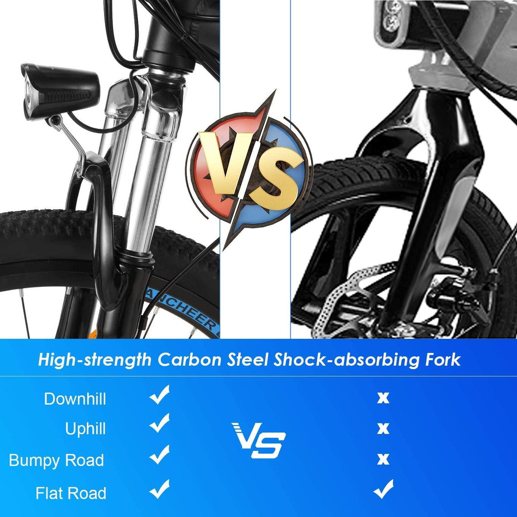 27.5 In. 500W Electric Bicycle, 48V Electric Mountain Bicycle with 10AH Removable Battery, 21-Speed Gear and LCD Display, Commuter Ebike for Adult Men Women