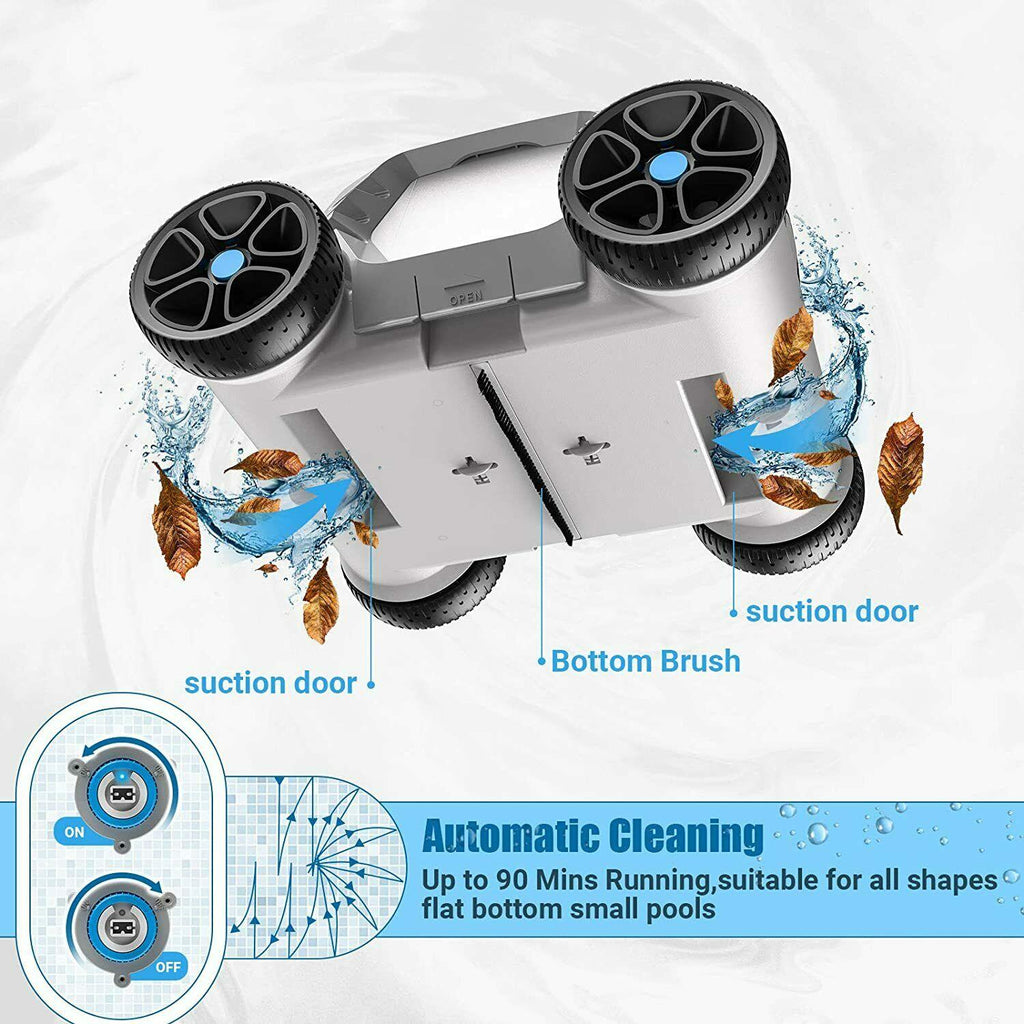 ot qomotop robotic pool cleaner, cordless automatic pool cleaner with 5000mah re