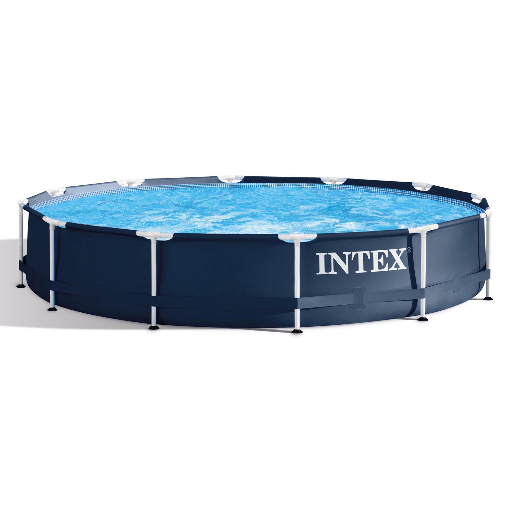 28211ST 12-foot x 30-inch Frame Round 6 Person Outdoor Backyard Above Ground Swimming Pool Kit with Filter Cartridge Pump