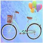 Micozy Womens Bikes Beach Cruiser Bike 26in Retro Bicycle Classic Bicycle with Basket Single Speed Bicycle Commuter Bicycle with Comfortable Seats and Back Seats Fits 5'2''-5'10'' [US in Stock]