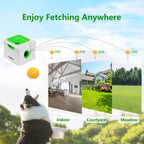 IDOGMATE Ball Launcher Rechargeable Ball Thrower Automatic Tennis Ball Launcher Remote Interactive Fetch Machine with 5 Safe Balls (Small - Mini)