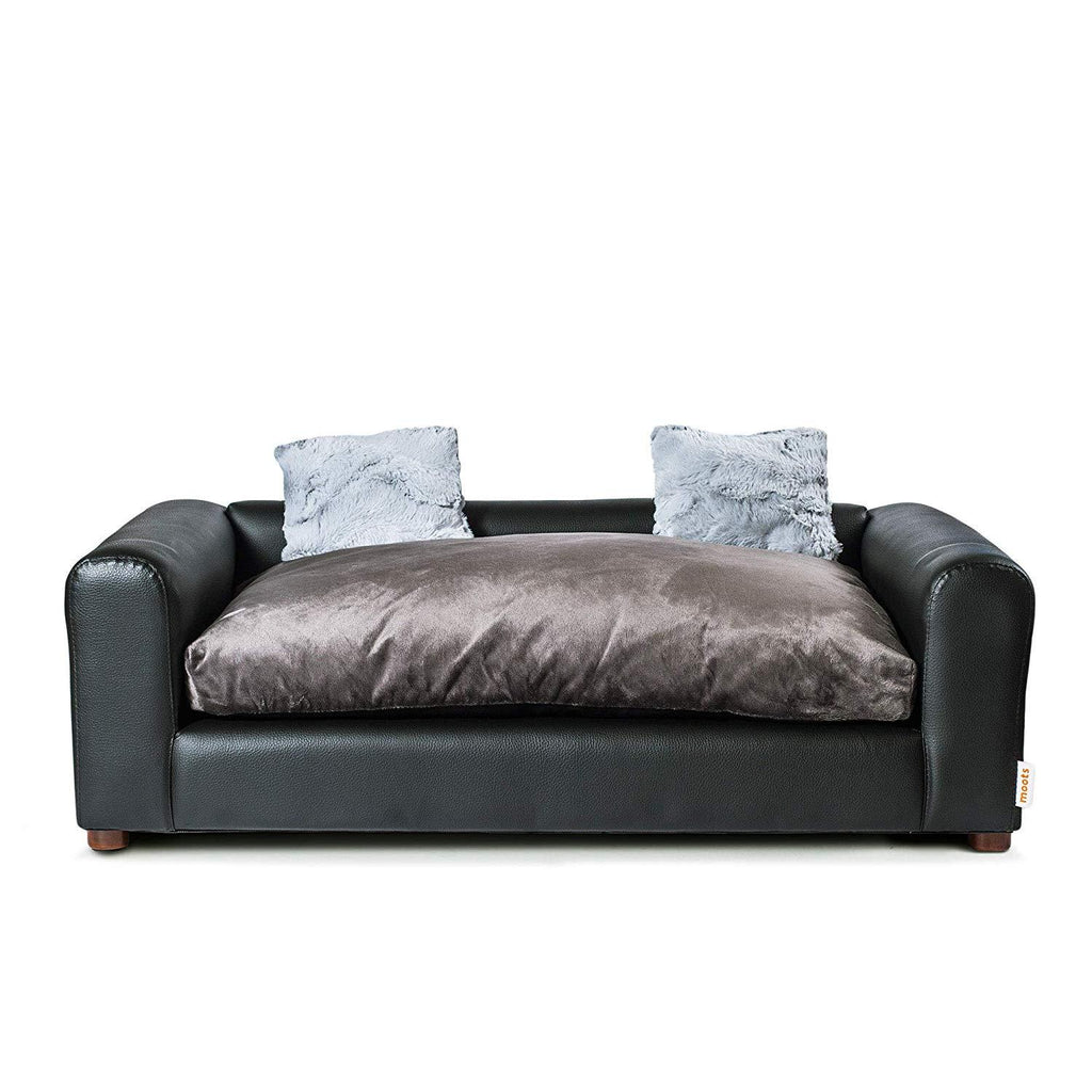 Moots Premium Leatherette Pets Sofa Charcoal, Large