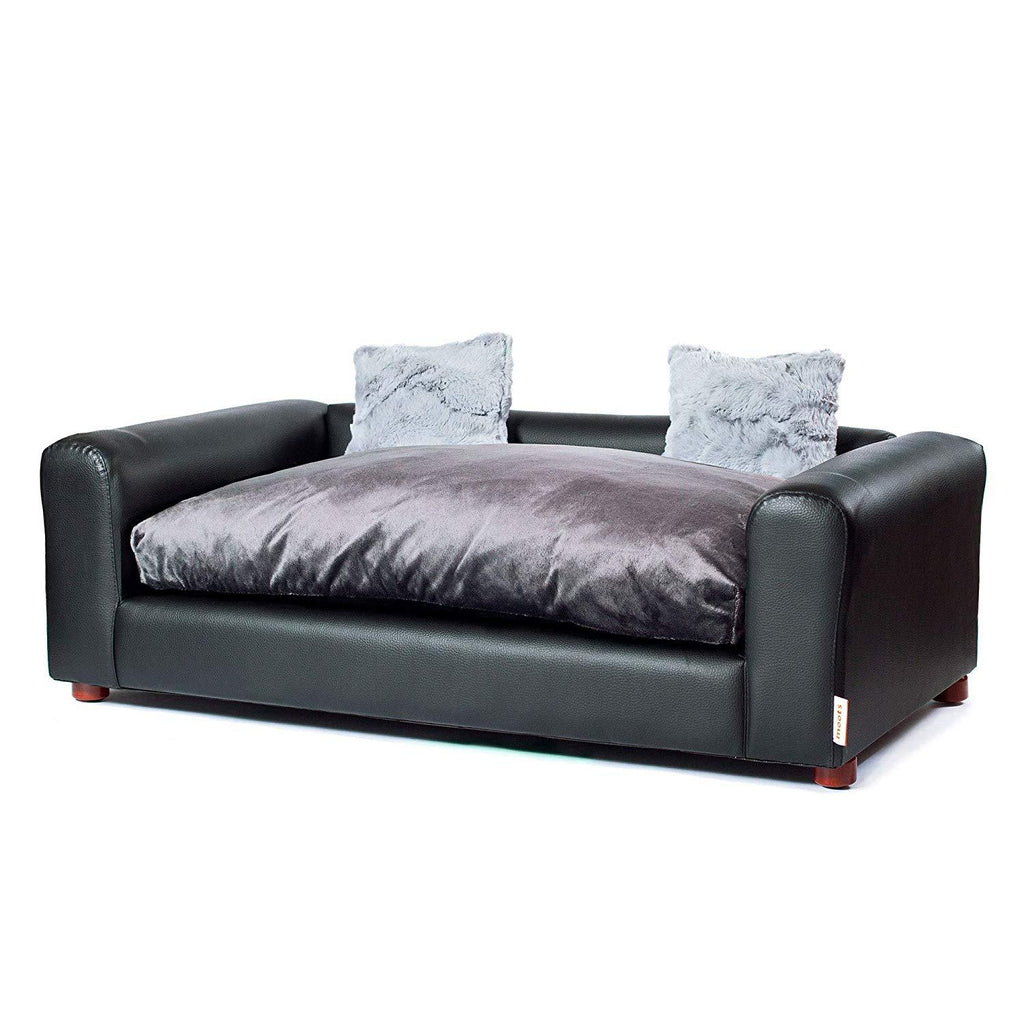 Moots Premium Leatherette Pets Sofa Charcoal, Large
