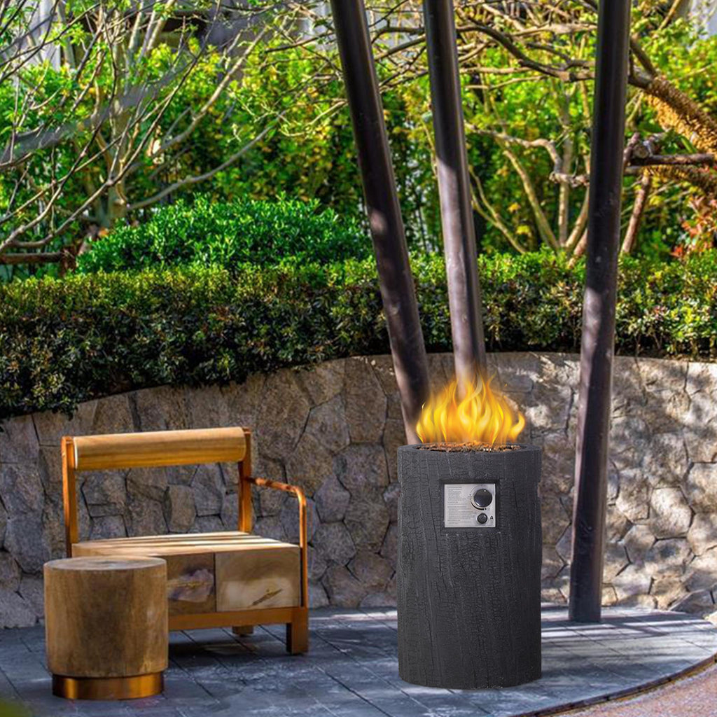 CLEARANCE! 25'' Ore Powder Adjustable Flame Propane Gas Fire Table with Waterproof Cover
