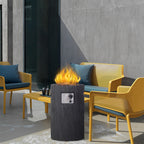 CLEARANCE! 25'' Ore Powder Adjustable Flame Propane Gas Fire Table with Waterproof Cover