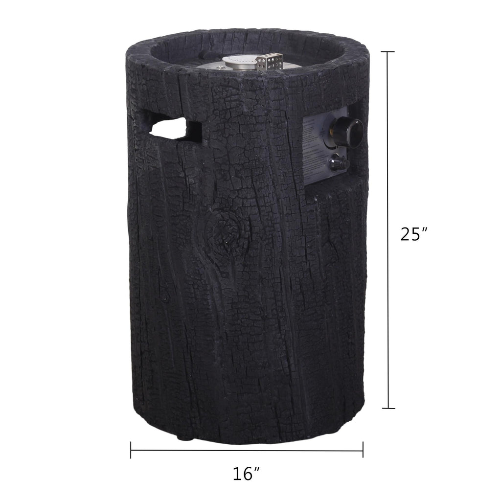 CLEARANCE! 25'' Ore Powder Adjustable Flame Propane Gas Fire Table with Waterproof Cover