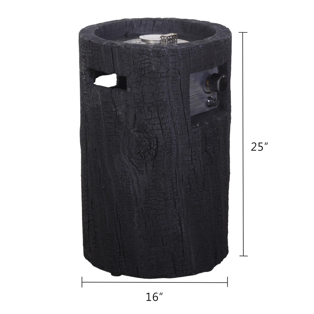 CLEARANCE! 25'' Ore Powder Adjustable Flame Propane Gas Fire Table with Waterproof Cover
