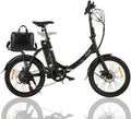 KGK 20" Folding Electric Bike for Adults Teens 20Mph 50Miles Electric Bicycle Commuter Bike for People Aged 14 to 75, Throttle &amp; Pedal Assist Adult Ebike,36V 10.4A Removable Battery, Full Suspension