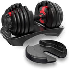 SKONYON Adjustable Dumbbell Fast Adjust Weight Dumbbell Barbell 50 Lb. Weight Dumbbell Suit for Man Women Training Equipment Exercise Strength Core Fitness Single Dumbbell Uni-Pack (Single)