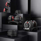 SKONYON Adjustable Dumbbell Fast Adjust Weight Dumbbell Barbell 50 Lb. Weight Dumbbell Suit for Man Women Training Equipment Exercise Strength Core Fitness Single Dumbbell Uni-Pack (Single)