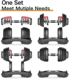 SKONYON Adjustable Dumbbell Fast Adjust Weight Dumbbell Barbell 50 Lb. Weight Dumbbell Suit for Man Women Training Equipment Exercise Strength Core Fitness Single Dumbbell Uni-Pack (Single)