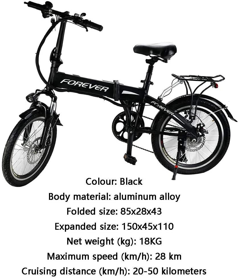 Household items 20-inch Foldable Electric Bicycle, Adult Lithium Battery Portable Scooter, 36V Electric Outing Tool