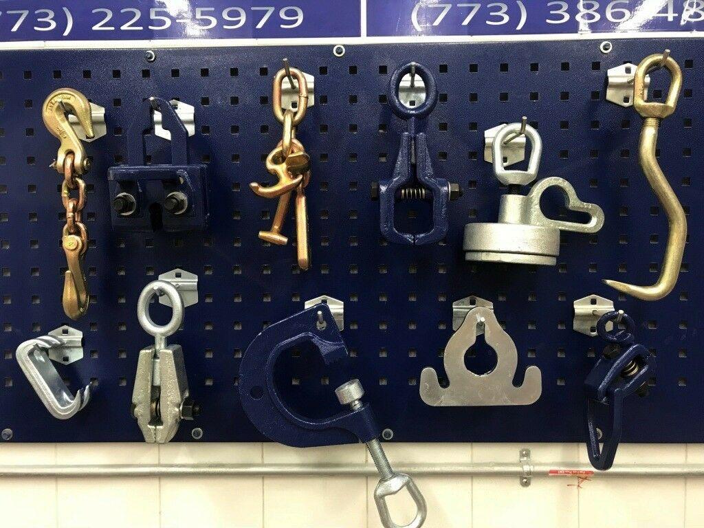 11 PIECE AUTO BODY FRAME MACHINE TOOLS AND CLAMP CHAIN SET