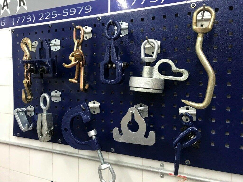 11 PIECE AUTO BODY FRAME MACHINE TOOLS AND CLAMP CHAIN SET