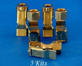 5 Kits Closed Straight Brass Lock-On Tire Inflator Air Chucks