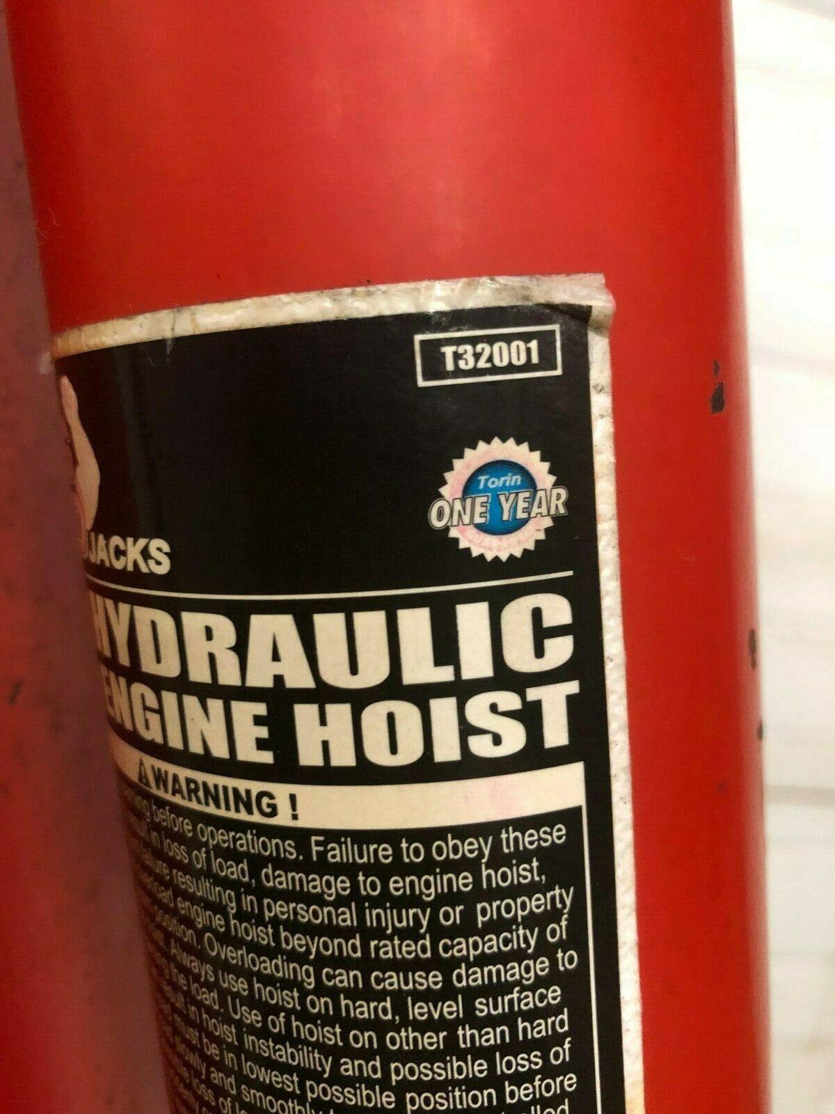 Torin Big Red T32001 2 Ton Long Ram Engine Hoist Lift Jack  #315