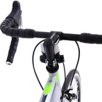 Hiland Vernier Road Bike Steel 700C Racing Bicycle for Men Urban City Commuter Bike  14 Speed Bike Silver 50cm
