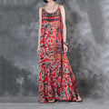Women Long Section Silk Summer Maxi Sleeveless Dress
