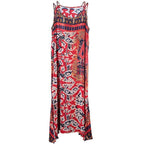 Women Long Section Silk Summer Maxi Sleeveless Dress