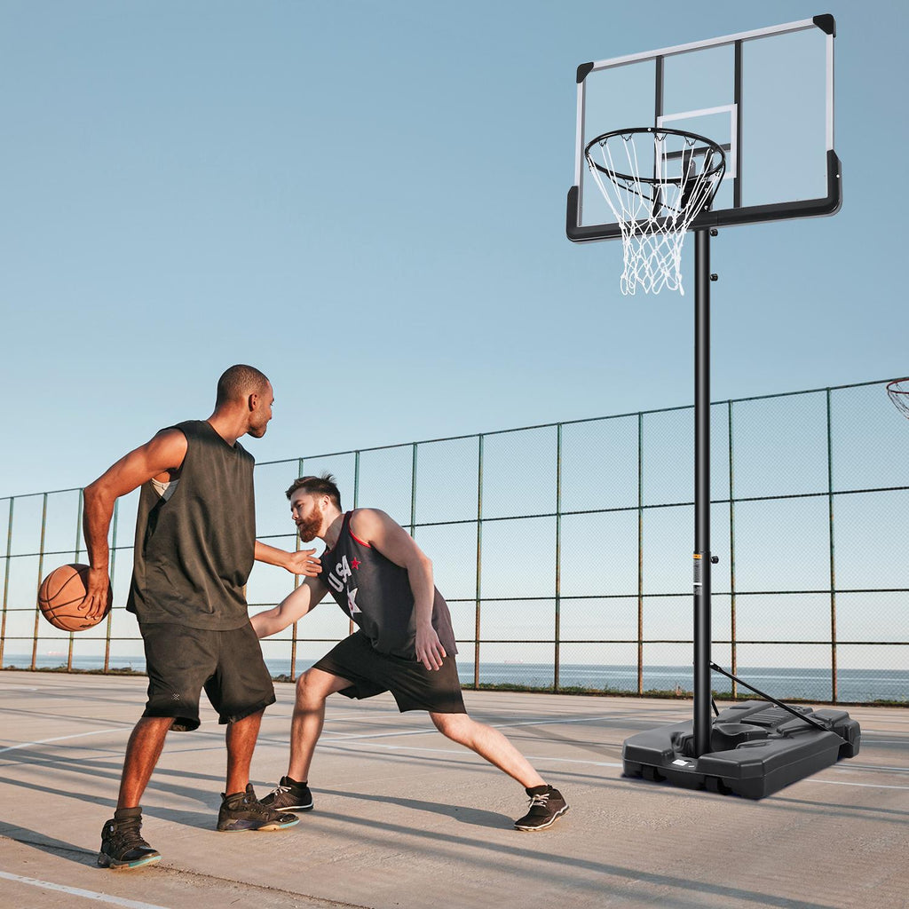 MaxKare Portable Basketball Hoop &amp; Goal Basketball System Basketball Equipment Height Adjustable 7ft 6in-10ft with 44 Inch Indoor Outdoor