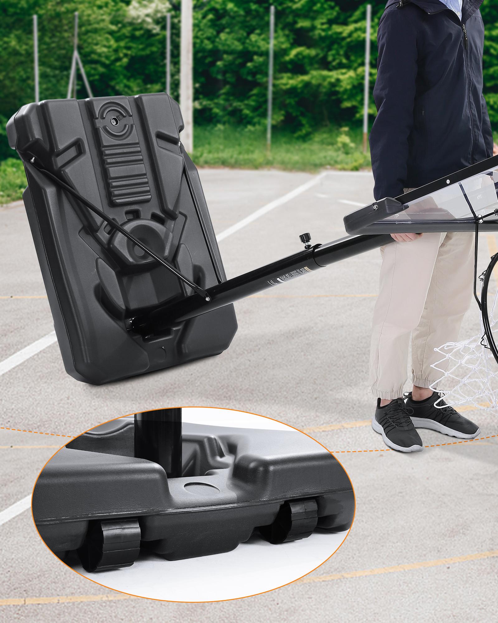 MaxKare Portable Basketball Hoop &amp; Goal Basketball System Basketball Equipment Height Adjustable 7ft 6in-10ft with 44 Inch Indoor Outdoor