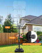 MaxKare Portable Basketball Hoop &amp; Goal Basketball System Basketball Equipment Height Adjustable 7ft 6in-10ft with 44 Inch Indoor Outdoor