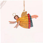 Gaoxueyong Christmas Angel Pendant Metal Christmas Tree Ornaments Christmas Window Hanging Toy Decoration 4Pcs