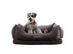 iComfort Cuddler Pet Bed with Cooling Comfort Gel Memory Foam, Medium, Gray