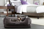 iComfort Cuddler Pet Bed with Cooling Comfort Gel Memory Foam, Medium, Gray
