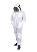 sting proof premium 3 layer unisex white mesh beekeeping suit ultra ventilated beekeeping suit fencing veil-2xl