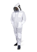 sting proof premium 3 layer unisex white mesh beekeeping suit ultra ventilated beekeeping suit fencing veil-2xl