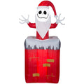 5.5 ft. Tall Animated Airblown-Jack Skellington Popping Out of Chimney-Disney
