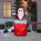 5.5 ft. Tall Animated Airblown-Jack Skellington Popping Out of Chimney-Disney