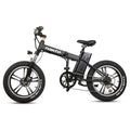 20" Electric Bike Fat Tire Folding Mini Cruiser 350W Brush-Less Motor, 48V 10Ah Lithium-ion Battery,  6 Speed Gears-Black