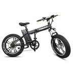 20" Electric Bike Fat Tire Folding Mini Cruiser 350W Brush-Less Motor, 48V 10Ah Lithium-ion Battery,  6 Speed Gears-Black