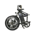 20" Electric Bike Fat Tire Folding Mini Cruiser 350W Brush-Less Motor, 48V 10Ah Lithium-ion Battery,  6 Speed Gears-Black