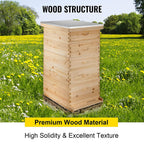 happybuy 5 boxes 10-frame bee hive 1 deep and 4 medium box beehive frames langstroth beehive box kit frames not included