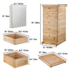 happybuy 5 boxes 10-frame bee hive 1 deep and 4 medium box beehive frames langstroth beehive box kit frames not included