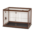 Richell Dark Brown Wooden Pet Crate